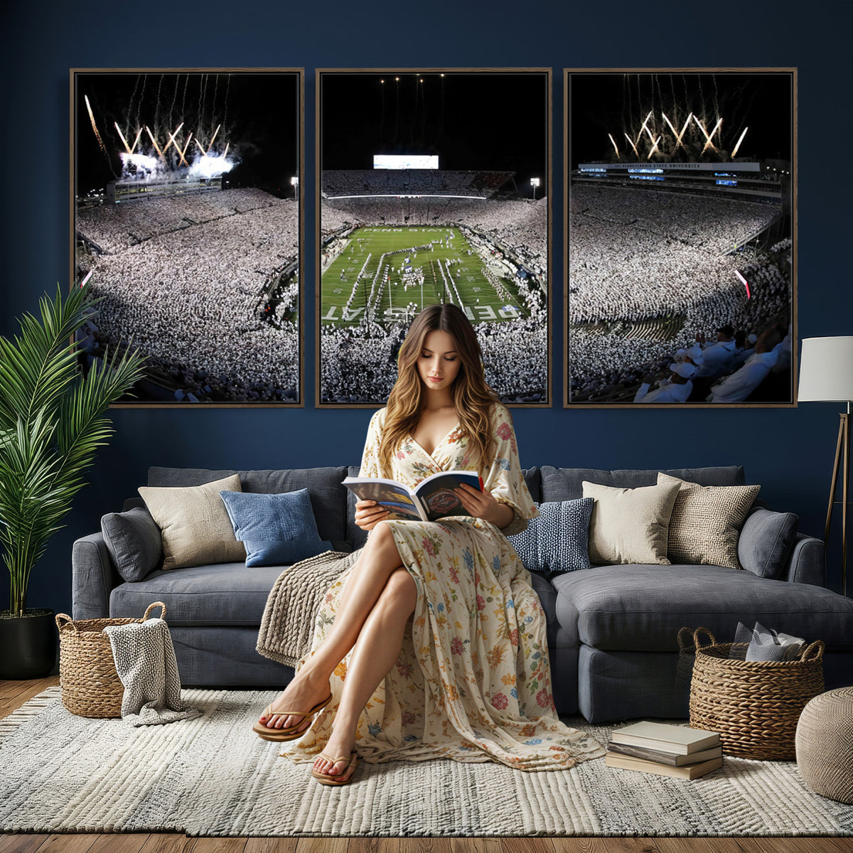 84537-MGV-CV-36X24 - Penn State Beaver Stadium Canvas Wall Art - Nittany Lions Football Print