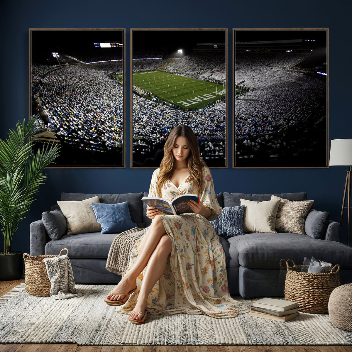 96825-MGV-CV-36X24 - Penn State Football Stadium Wall Art - Beaver Stadium Canvas Print
