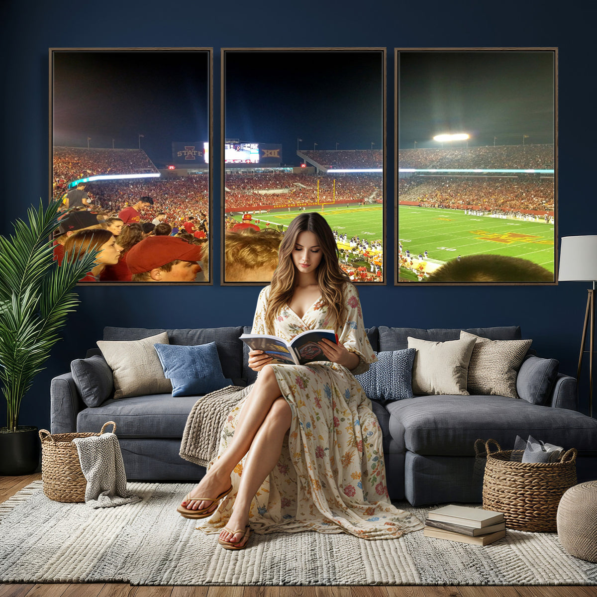 94319-MGV-CV-36X24 - Iowa State University Cyclones Art Print, Jack Trice Stadium Ames
