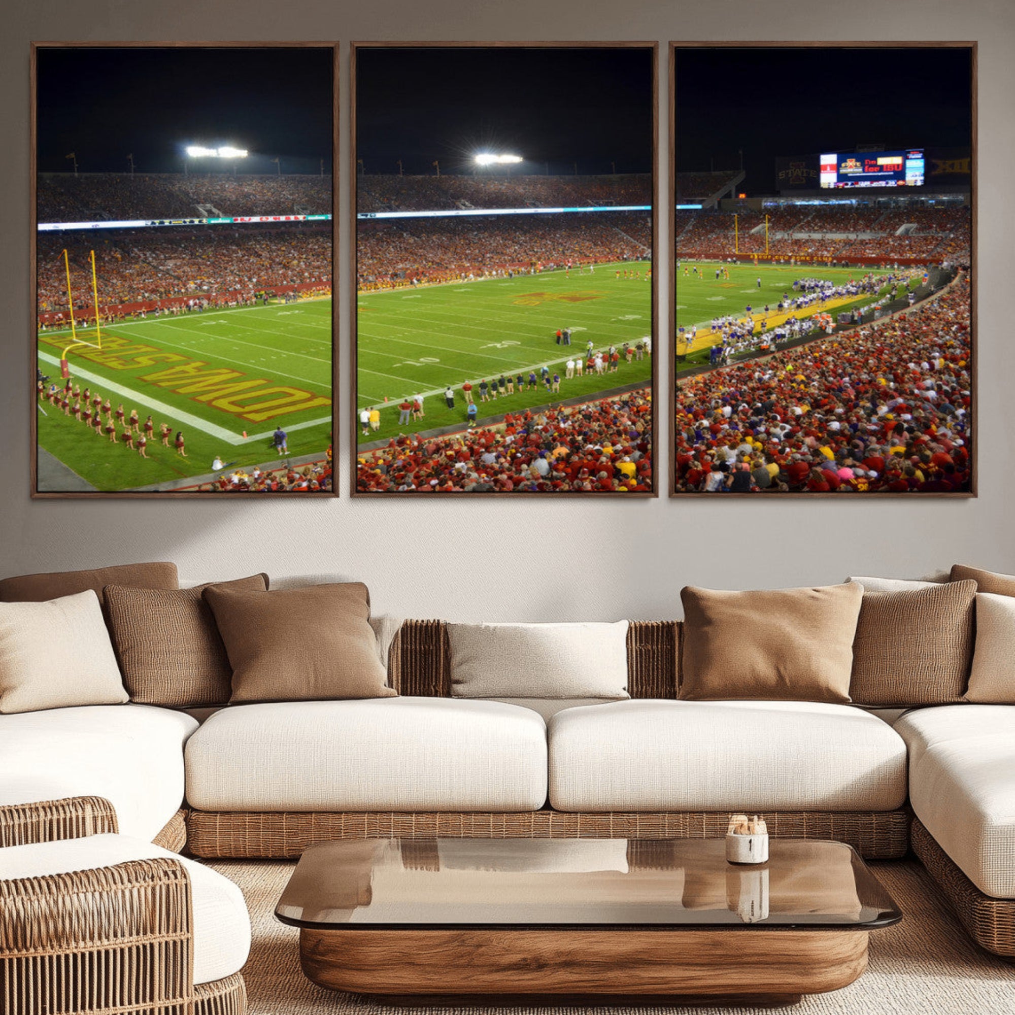 27211-MGV-CV-36X24-Iowa State University Cyclones Football Team Print - Ames Jack Trice Stadium Canvas Print