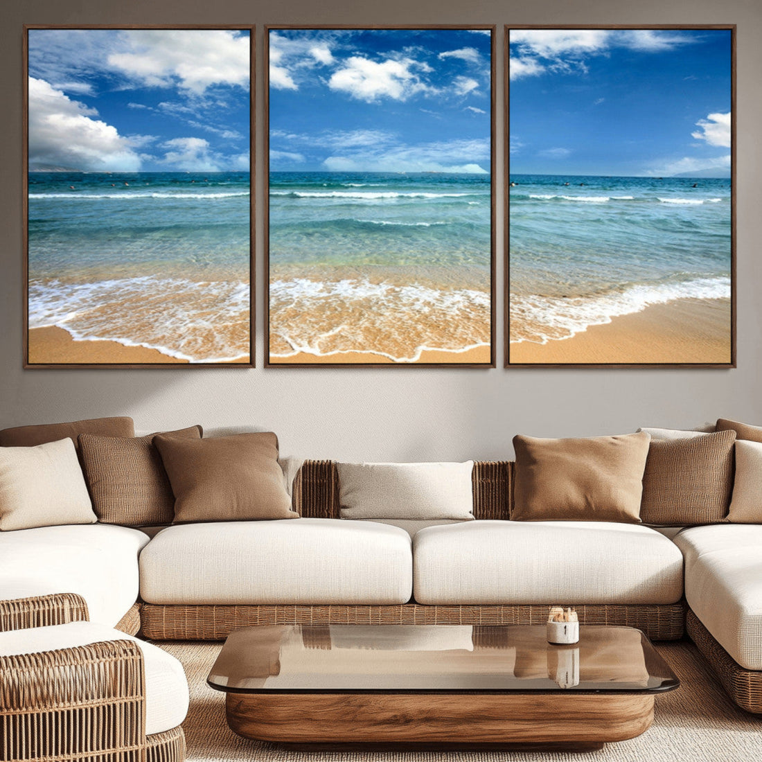 Sea View From the Beach Canvas Print