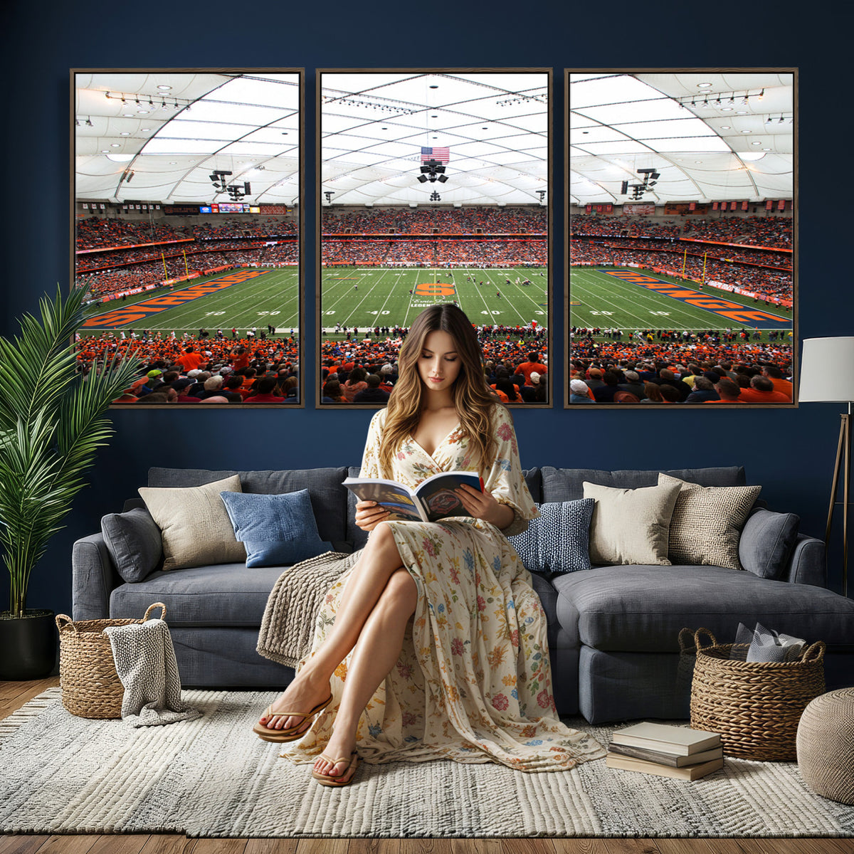 78104-MGV-CV-36X24 - Syracuse University Orange Football Team Print, Syracuse