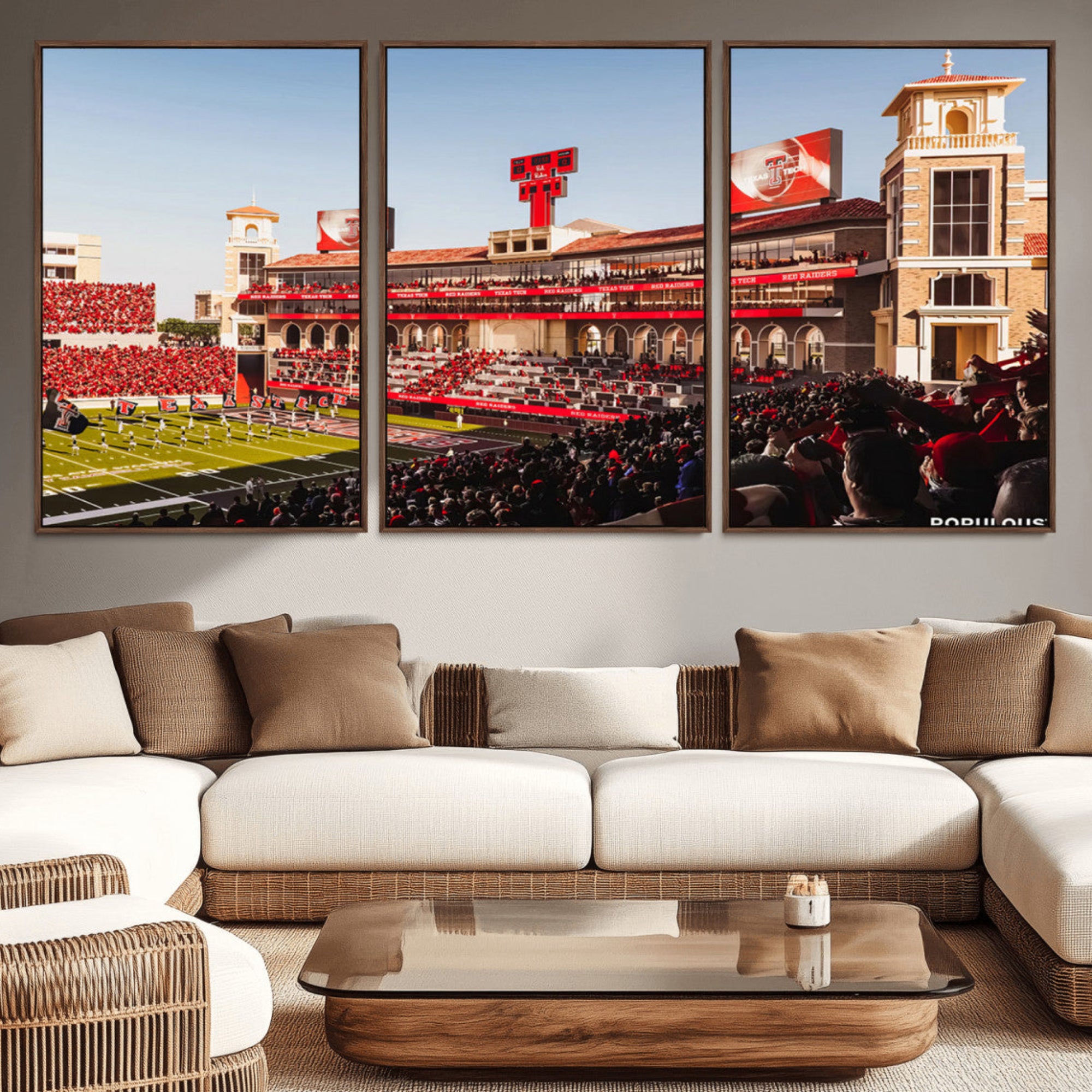 89744-MGV-CV-36X24-Jones AT&T Stadium Texas Tech Red Raiders Wall Art | Large Att Stadium Canvas Print | College