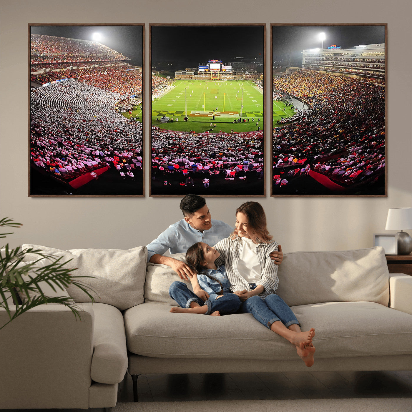 MGV-FC-60X30-3P - University of Maryland Terrapins Football Team Print - College Park SECU Stadium Wall Art Canvas