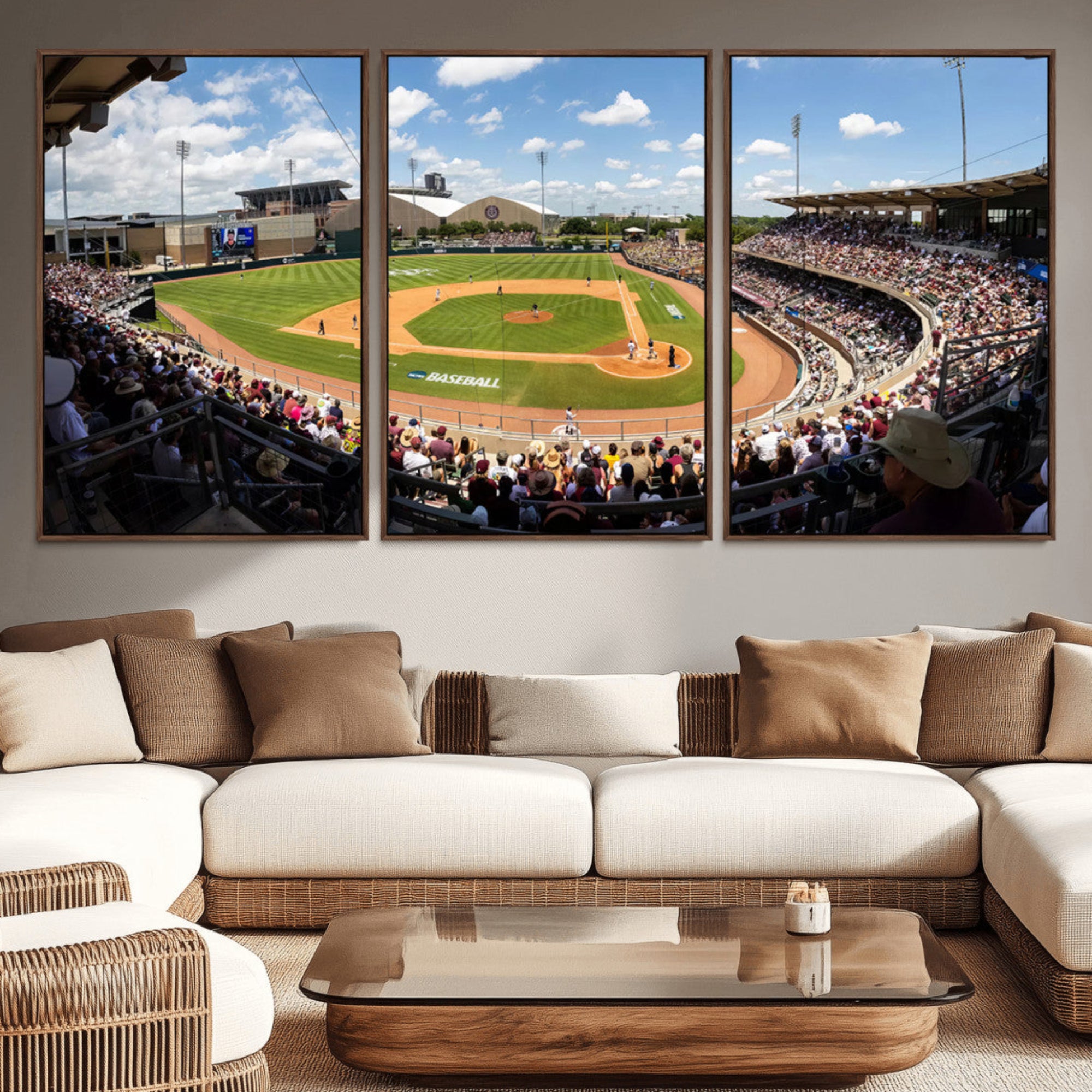 80409-MGV-CV-36X24-The Texas A&M University Aggies Athletics Team Print - College Station Kyle Field Wall Art Canvas