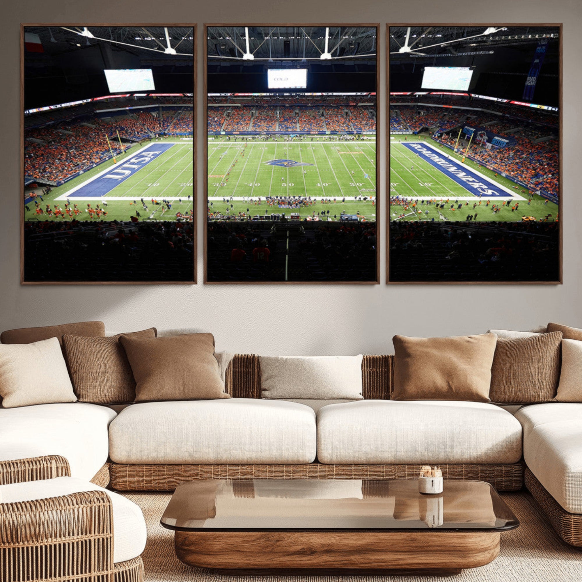 98617-MGV-CV-36X24-The University of Texas at San Antonio Roadrunners Football Team Print - San Antonio Alamodome Wall