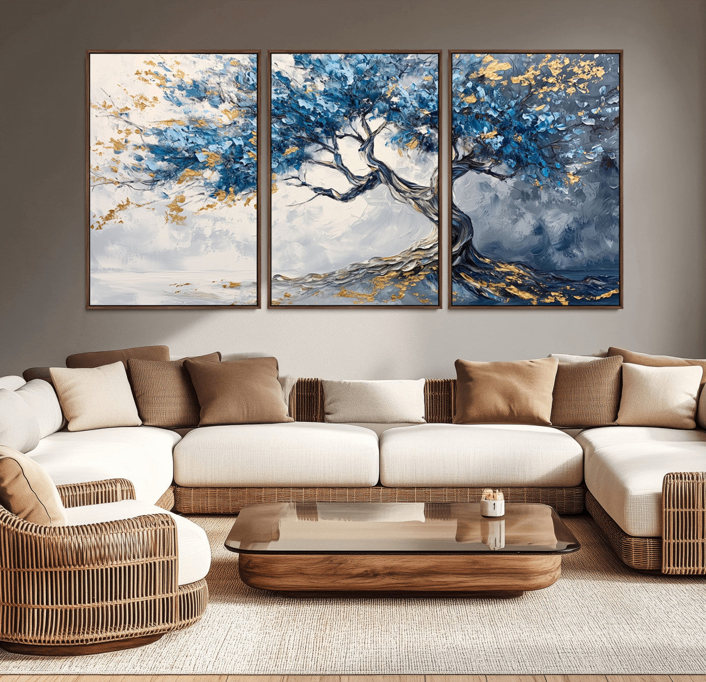 -Abstract Tree Painting Canvas Wall Art | Tree of Life Painting Wall Art Canvas Print