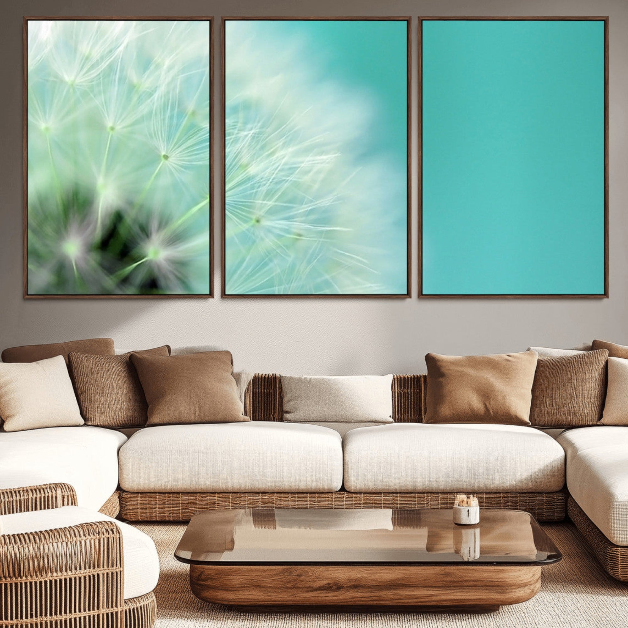 26056-MGV-CV-36X24-DANDELION Flower Wall Art Canvas Print, Canvas Dandelion Floral Wall Art