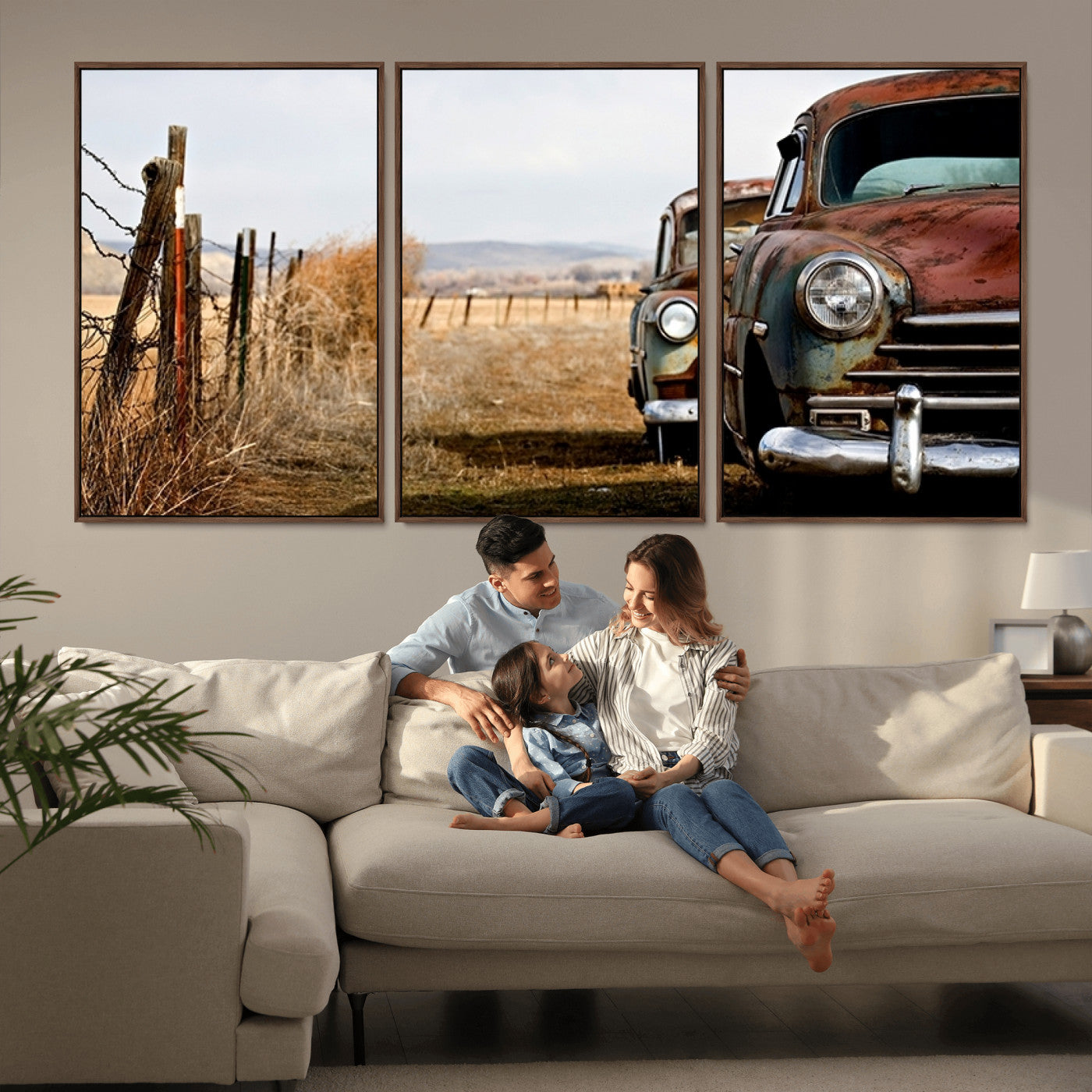 -Classic Cars Vintage Wall Art Canvas Print