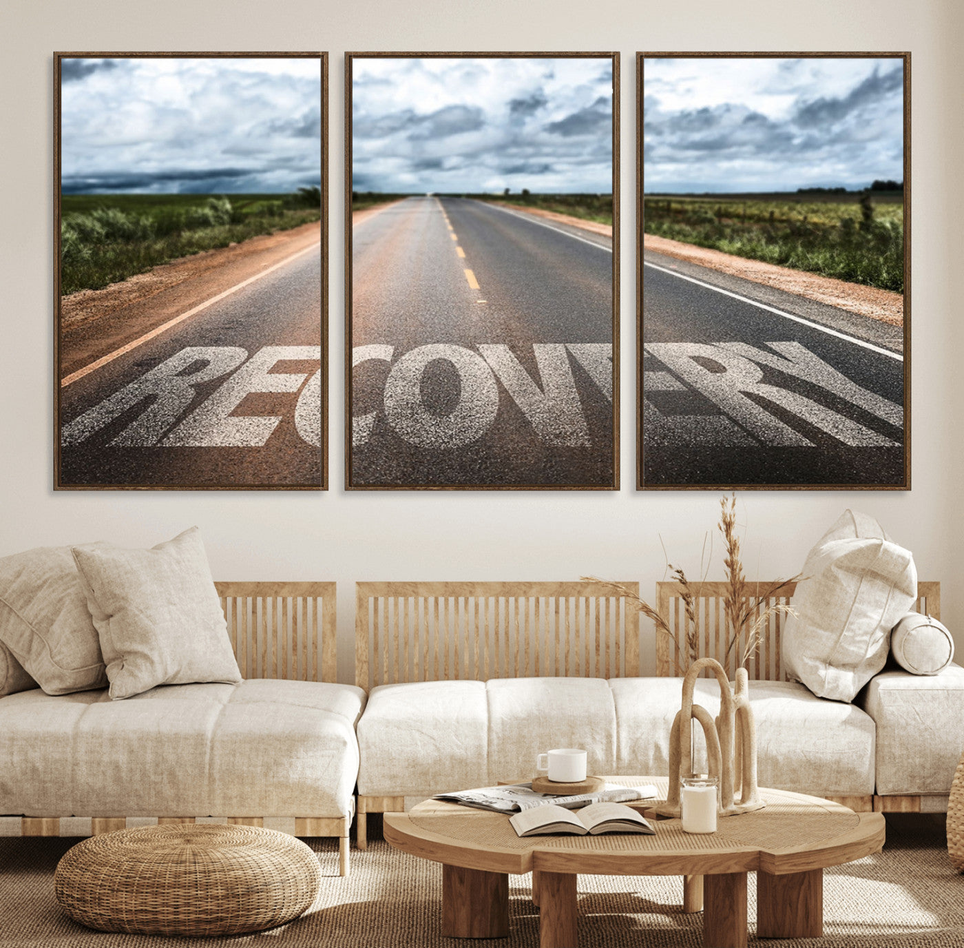 50743-MGV-FC-60X30-3P_Walnut-Recovery Road Wall Art Canvas Print