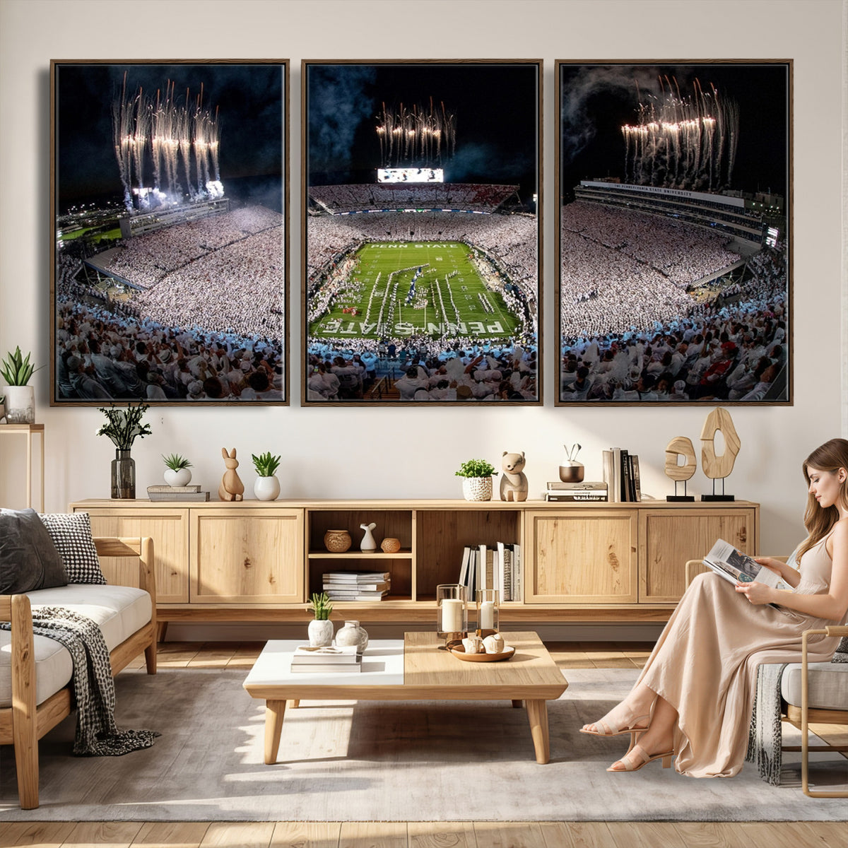 11391-MGV-CV-36X24 - Penn State Football Wall Art Canvas Print