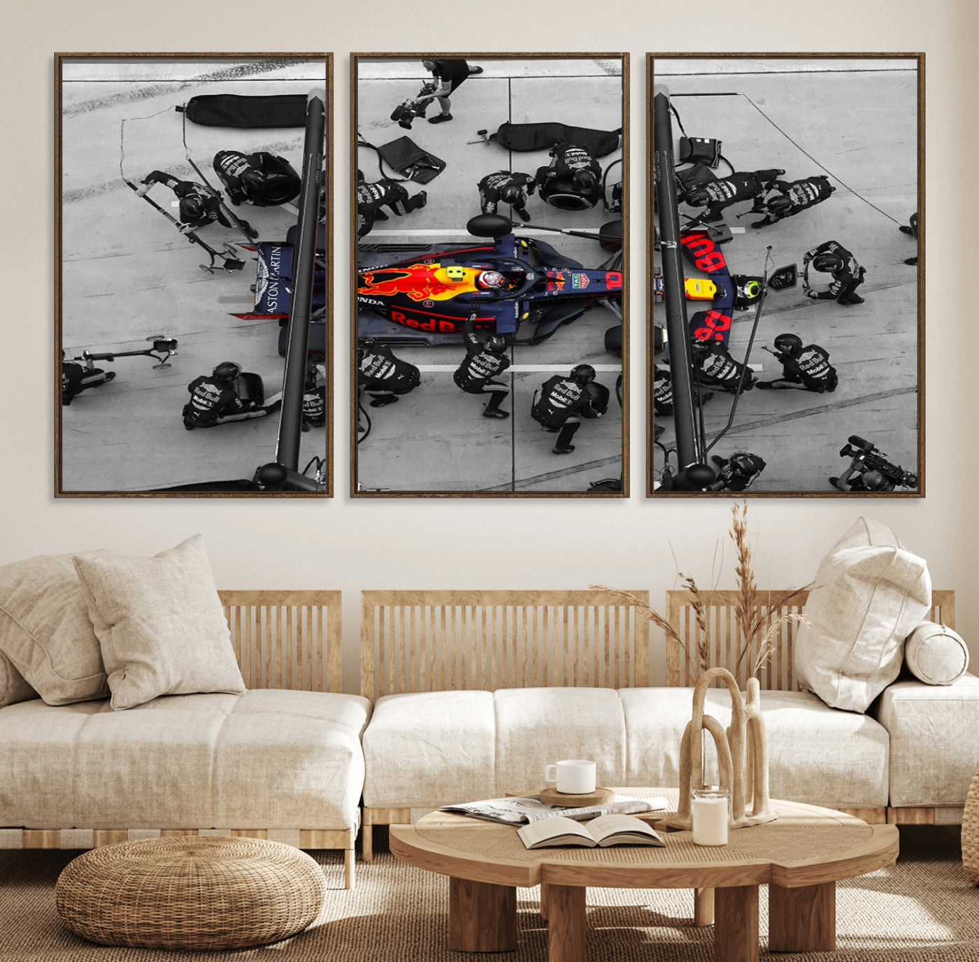 RedBull-MGV-FC-60X30-3P_Walnut-RedBull Formula 1 Canvas Wall Art Print