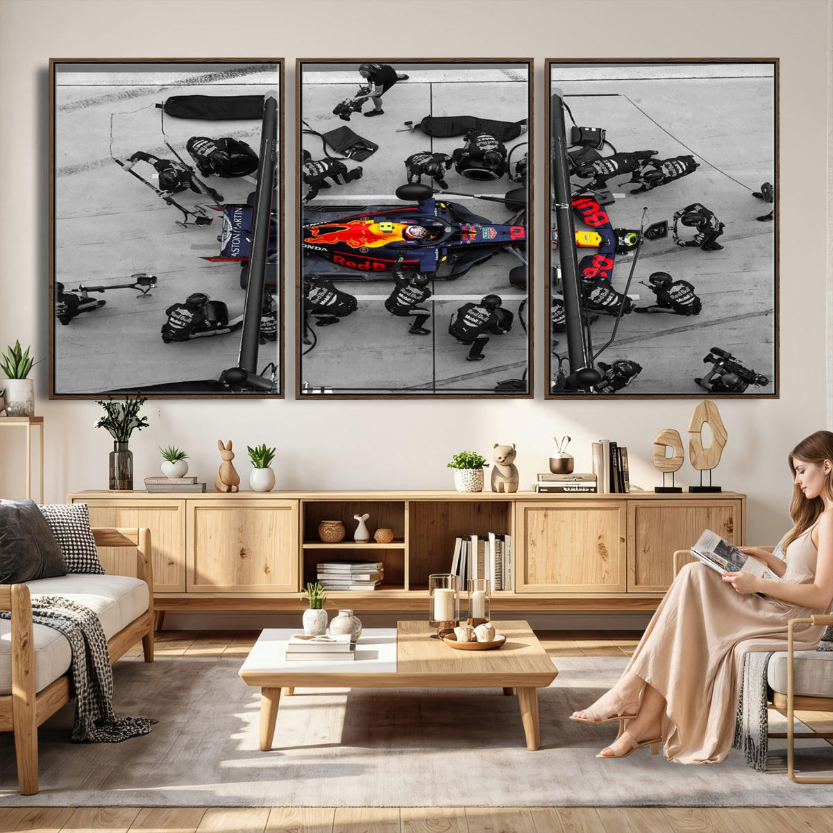 RedBull-MGV-CV-36X24 - Red Bull Formula 1 Canvas Wall Art Print