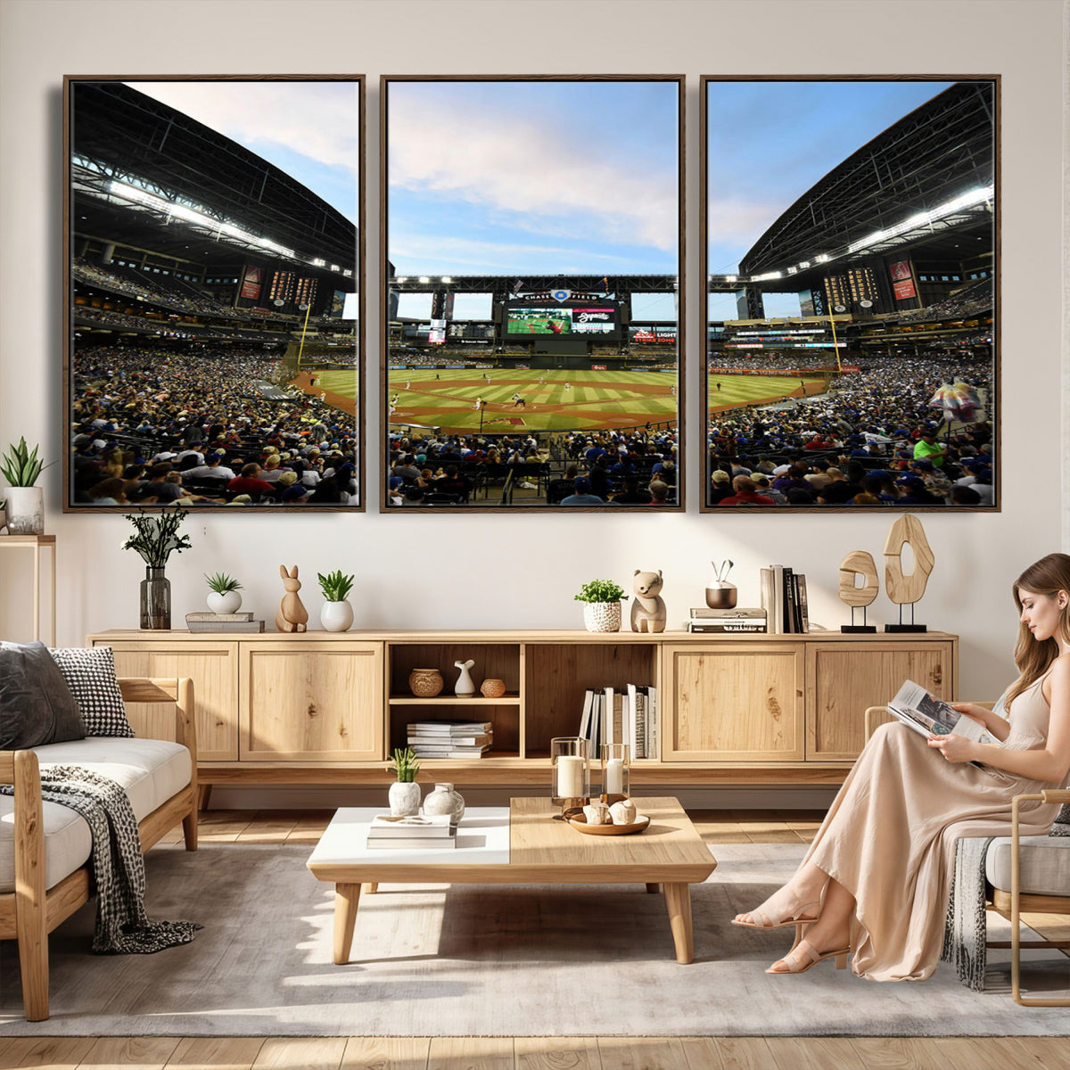 92672-MGV-CV-36X24 - Arizona Diamondbacks Team Print - Phoenix Chase Field