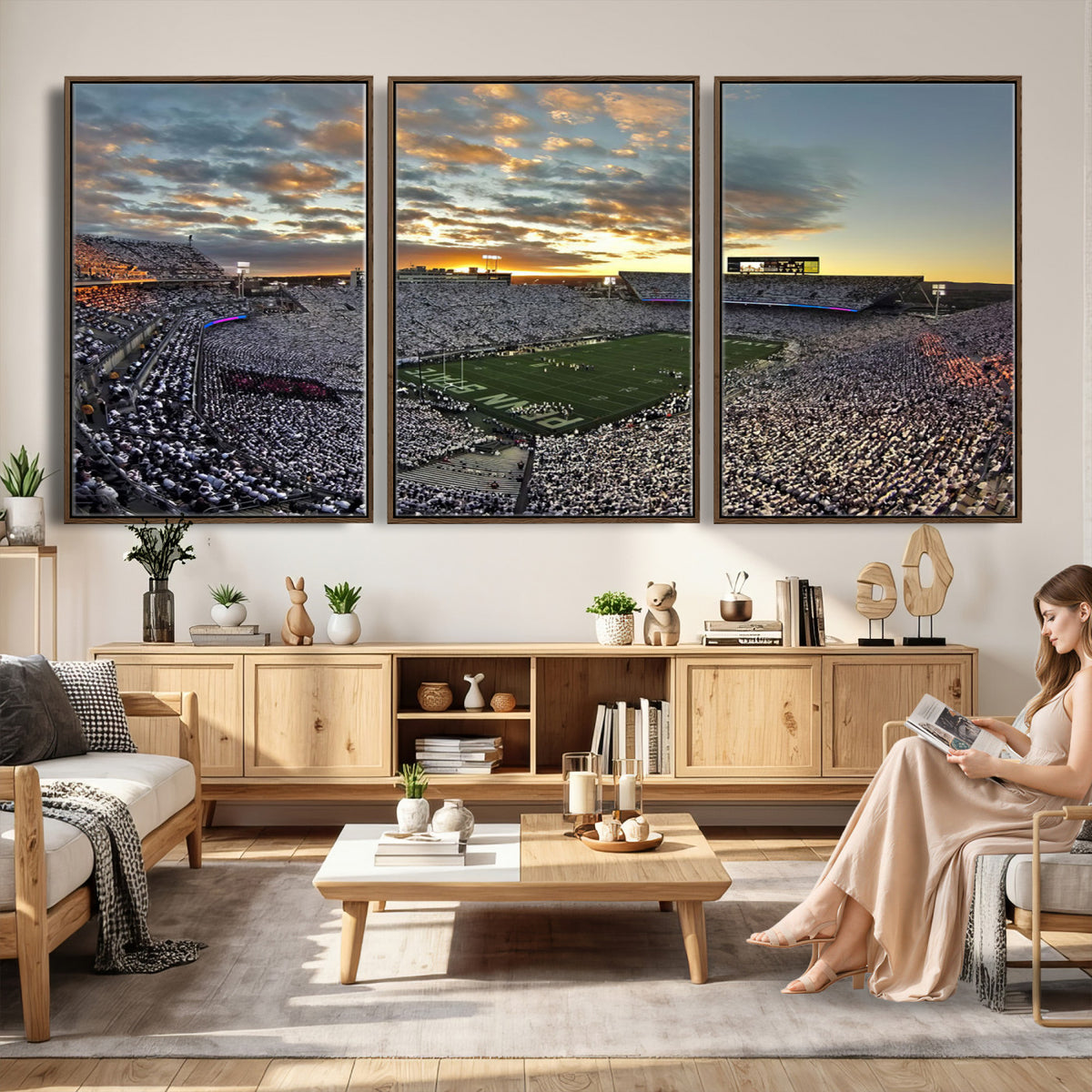 38807-MGV-CV-36X24 - Beaver Stadium Wall Art, Penn State Stadium Wall Art | Penn State Nittany Lions Football