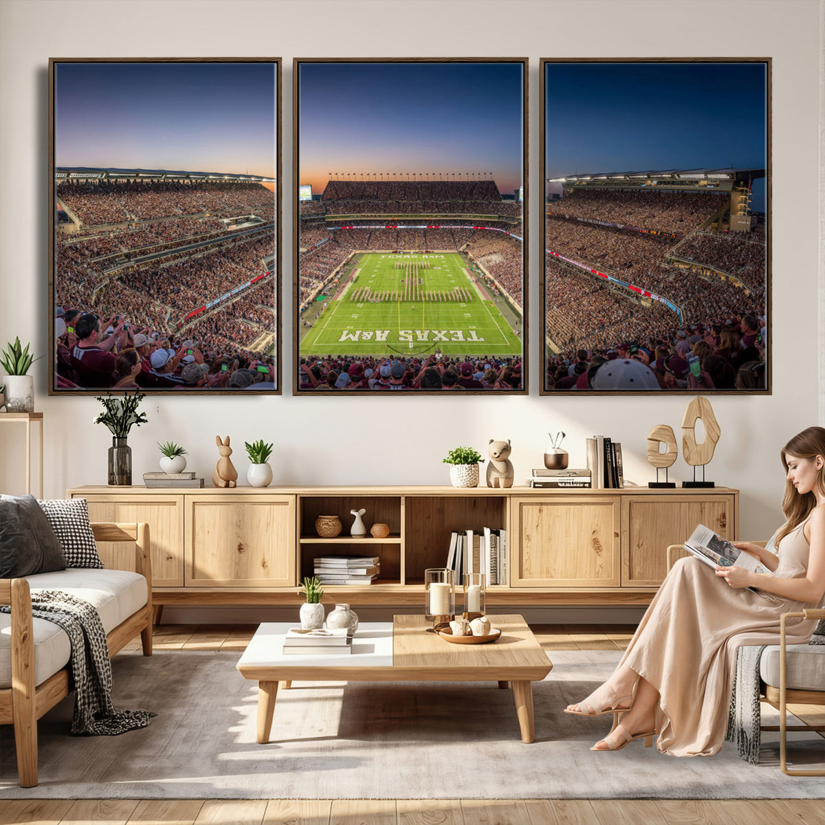 17421-MGV-CV-36X24 - Kyle Field Wall Art Print | Large Texas A&M Aggies Football Canvas Print for Sports Enthusiasts |