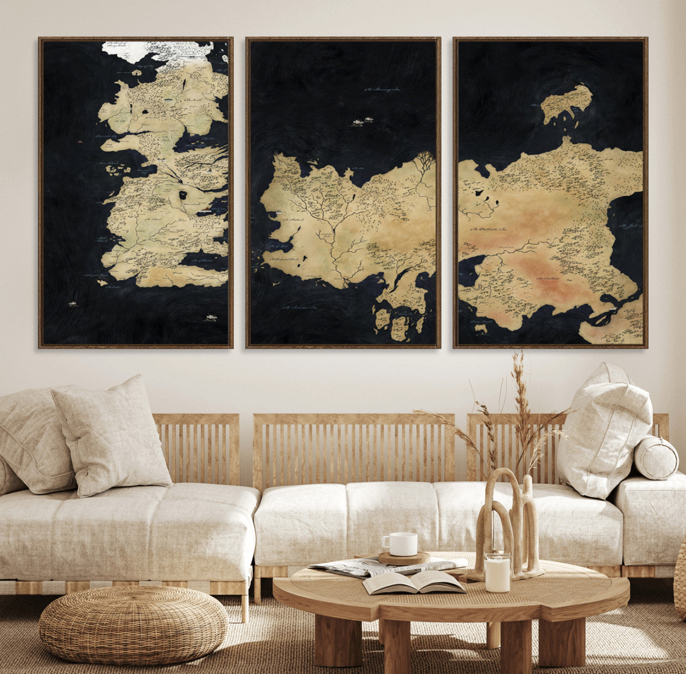 MGV-FC-60X30-3P - Push Pin World Map Canvas Print – Framed Wall Art for Couples to Track Their Travels – Anniversary