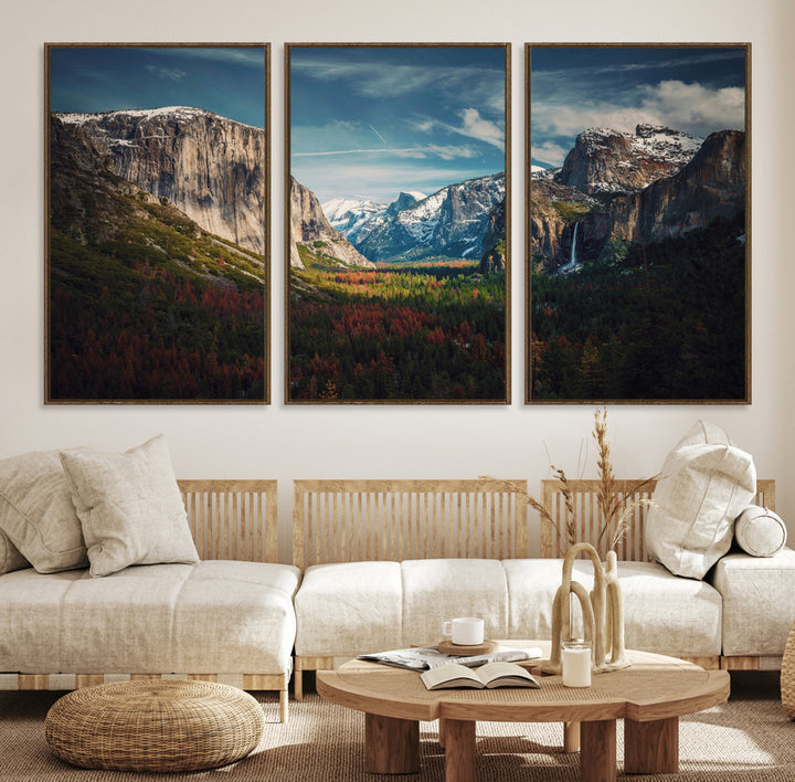 Yosemite National Park Wall Art Canvas Print, Mountain Landscape Print, Framed El Capitan Art Print, Large Scenic Nature Printing