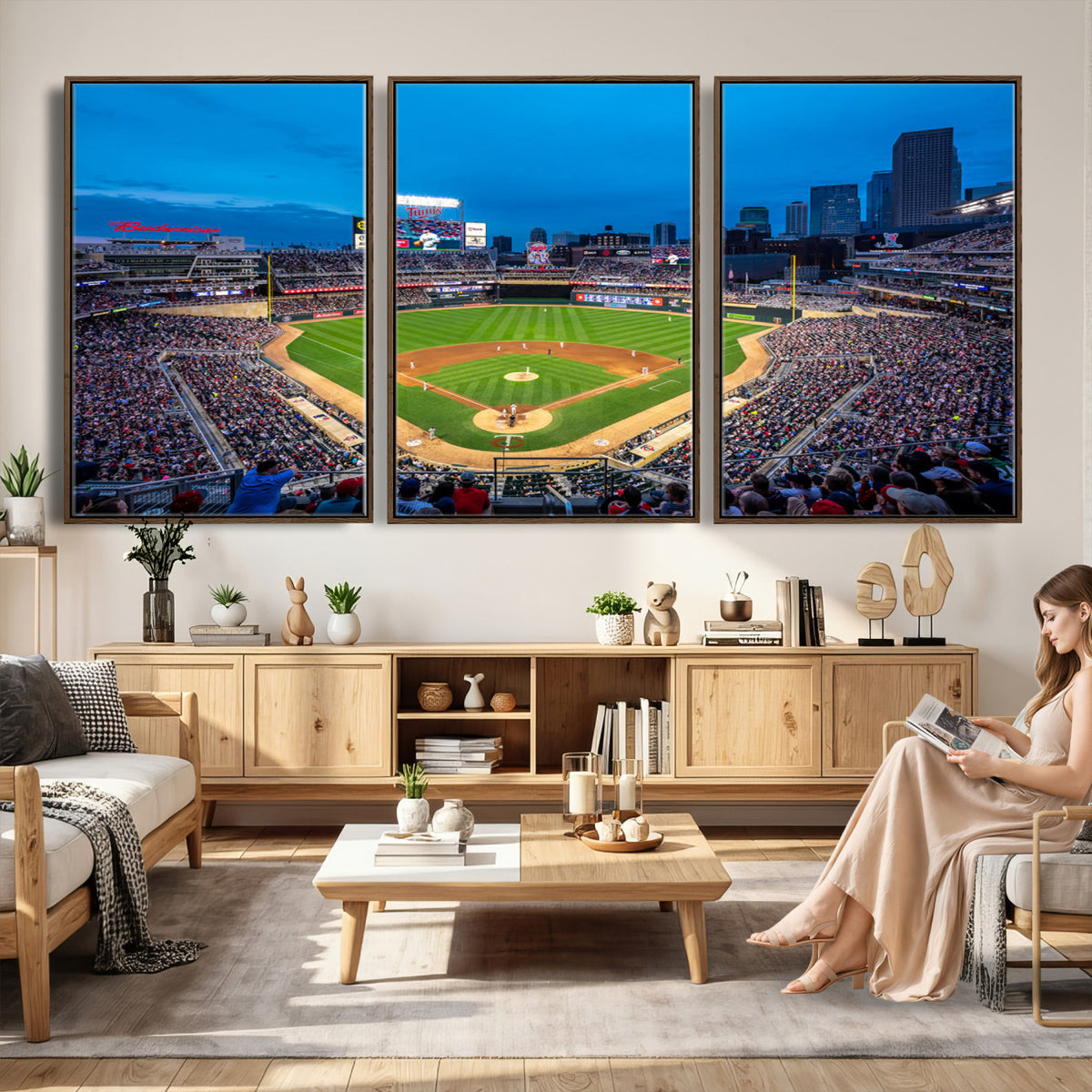 77273035-MGV-CV-36X24 - Target Field Stadium Wall Art Canvas Print, Minnesota Twins