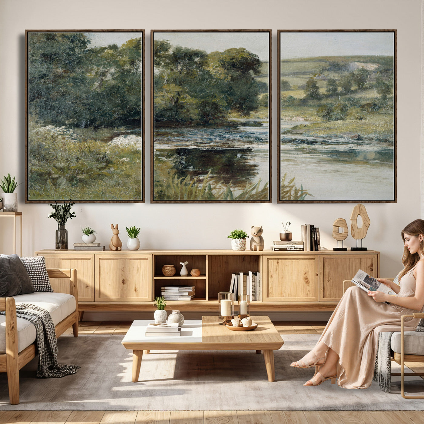 63256010-MGV-CV-36X24 - Edward Mitchell Bannister Streamside Wall Art Canvas Print