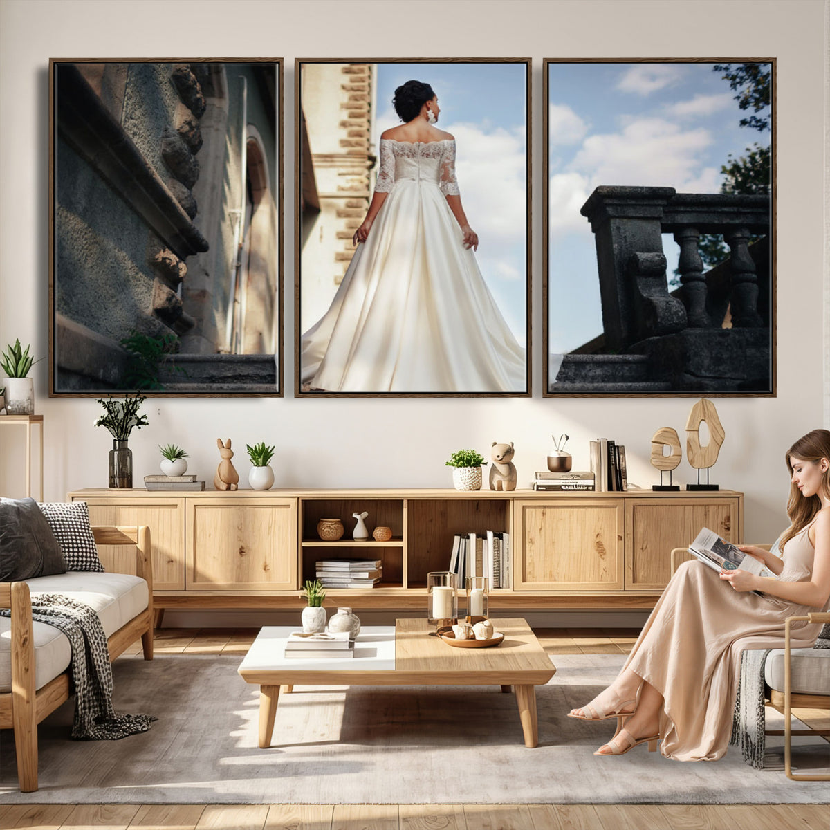 80645701D-MGV-CV-60X30-3P - Custom Canvas Print, Personalized Photo Wall Art, Unique Picture Design 3 Panel Set