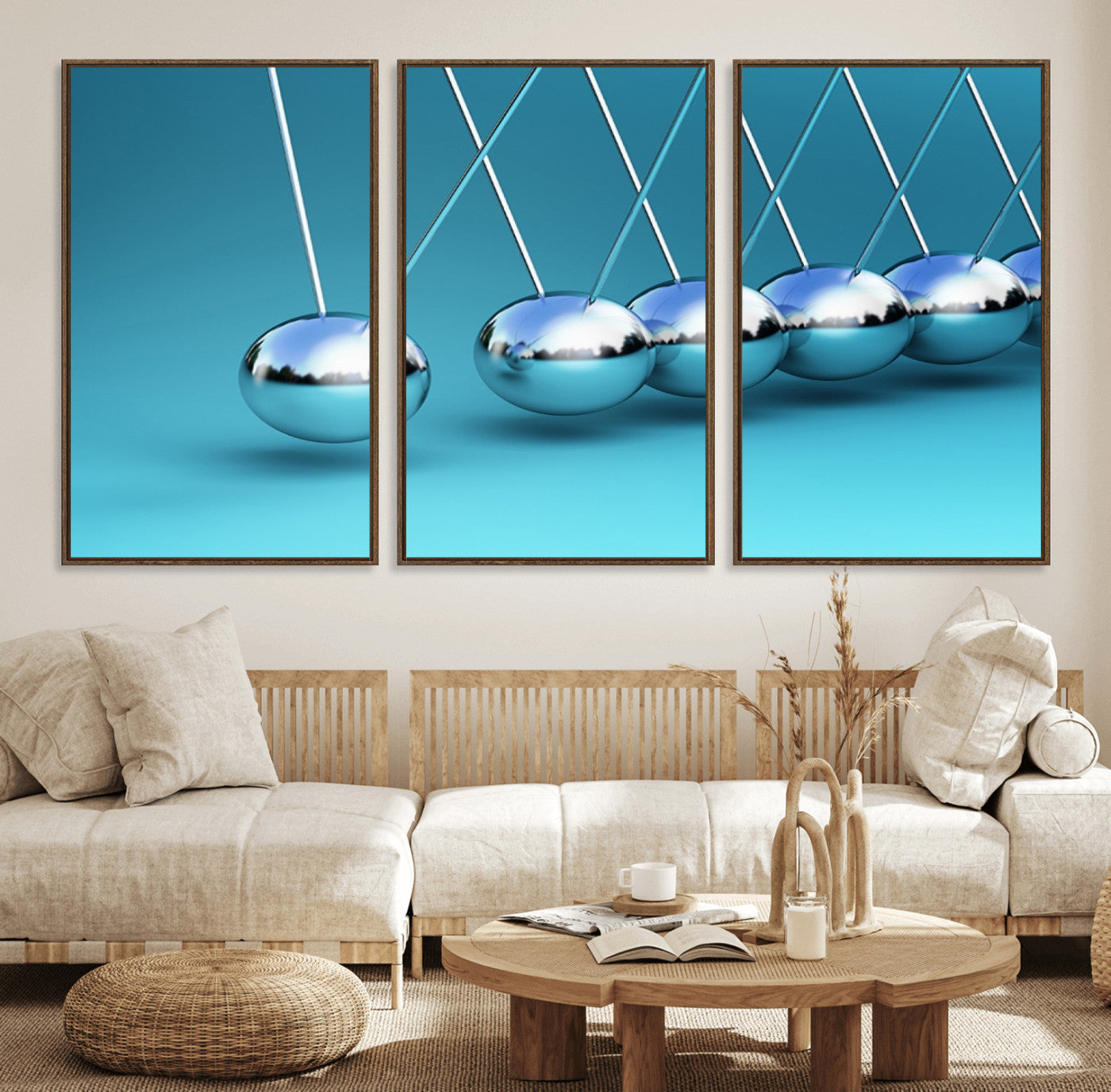 89467-MGV-FC-60X30-3P_Walnut-Newton Wall Art Canvas Print