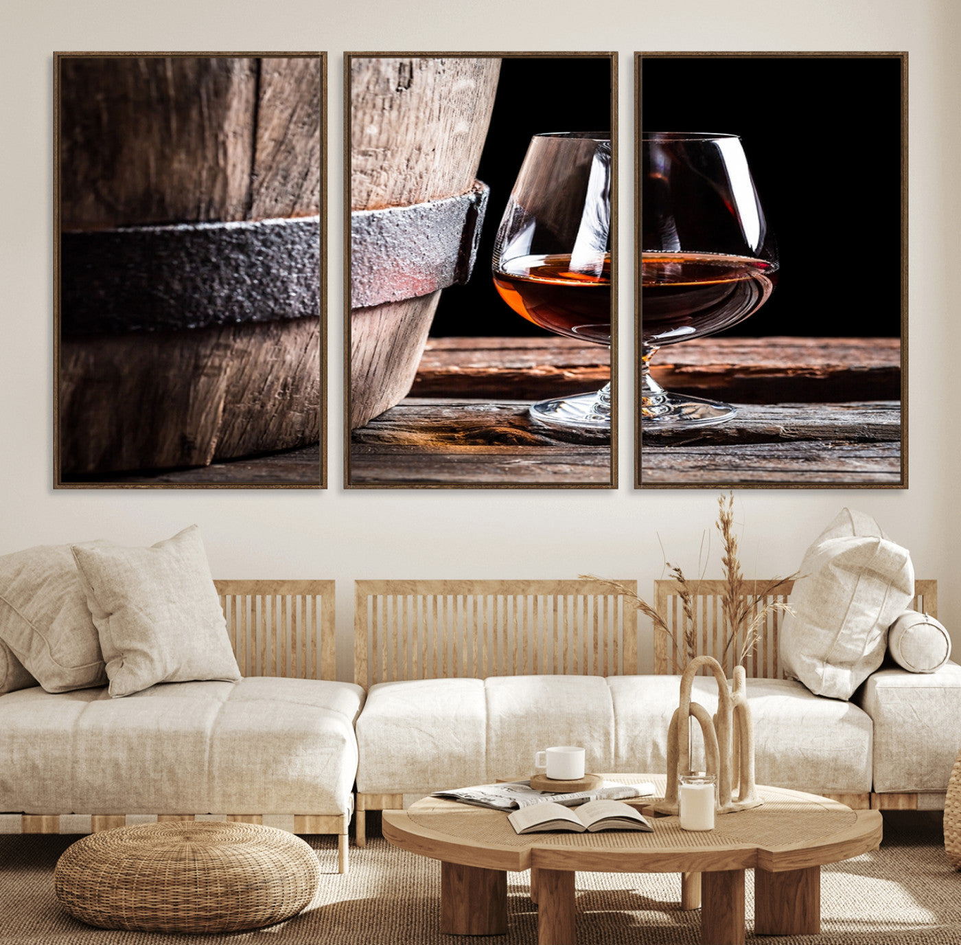 55599-MGV-FC-60X30-3P_Walnut-Scots Whiskey Wall Art Canvas Print