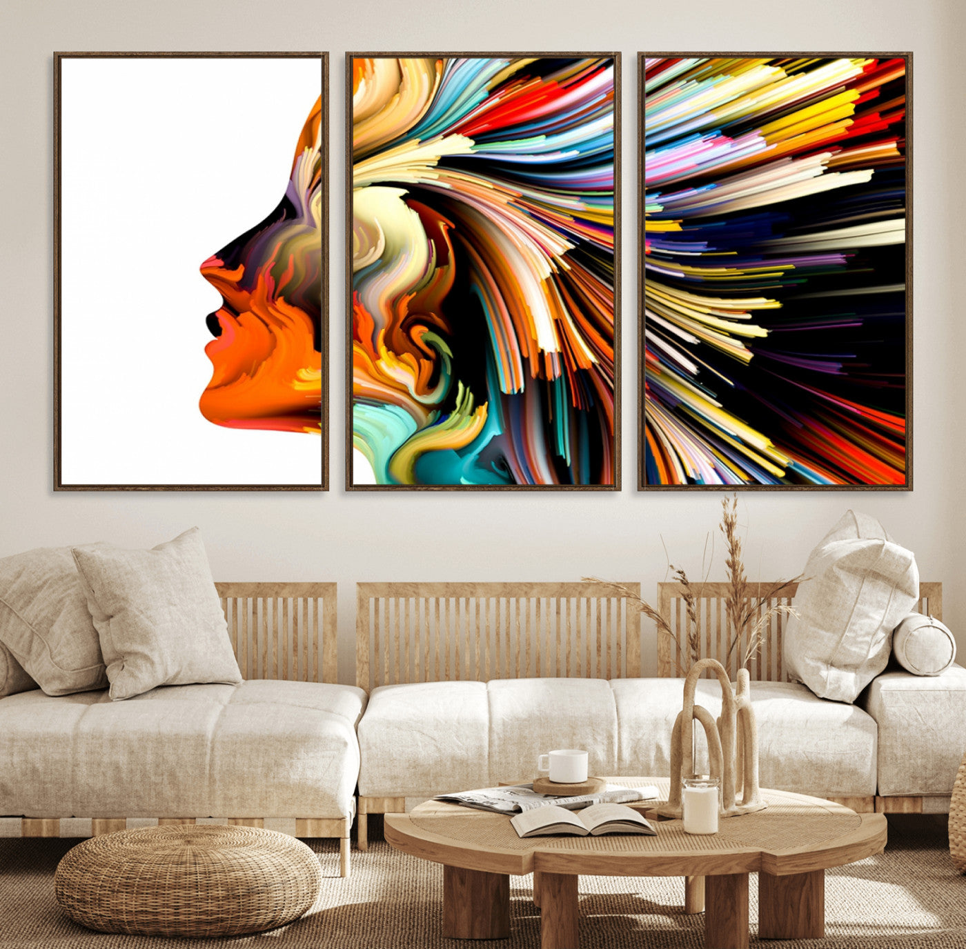 76813-MGV-FC-60X30-3P_Walnut-Profile Colors Canvas Print