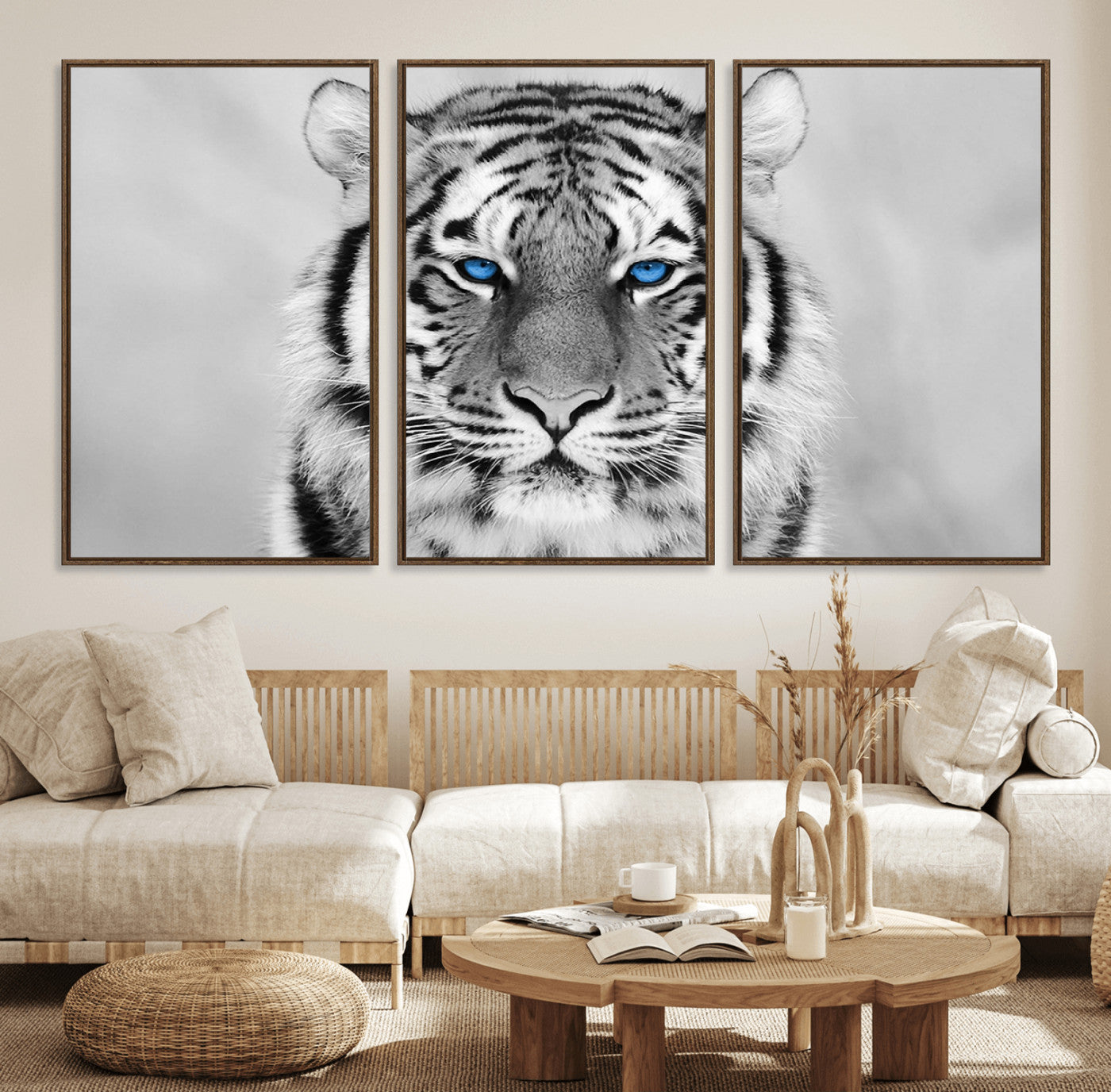 46396-MGV-FC-60X30-3P_Walnut-Tiger Canvas Artwork Wall Art Print