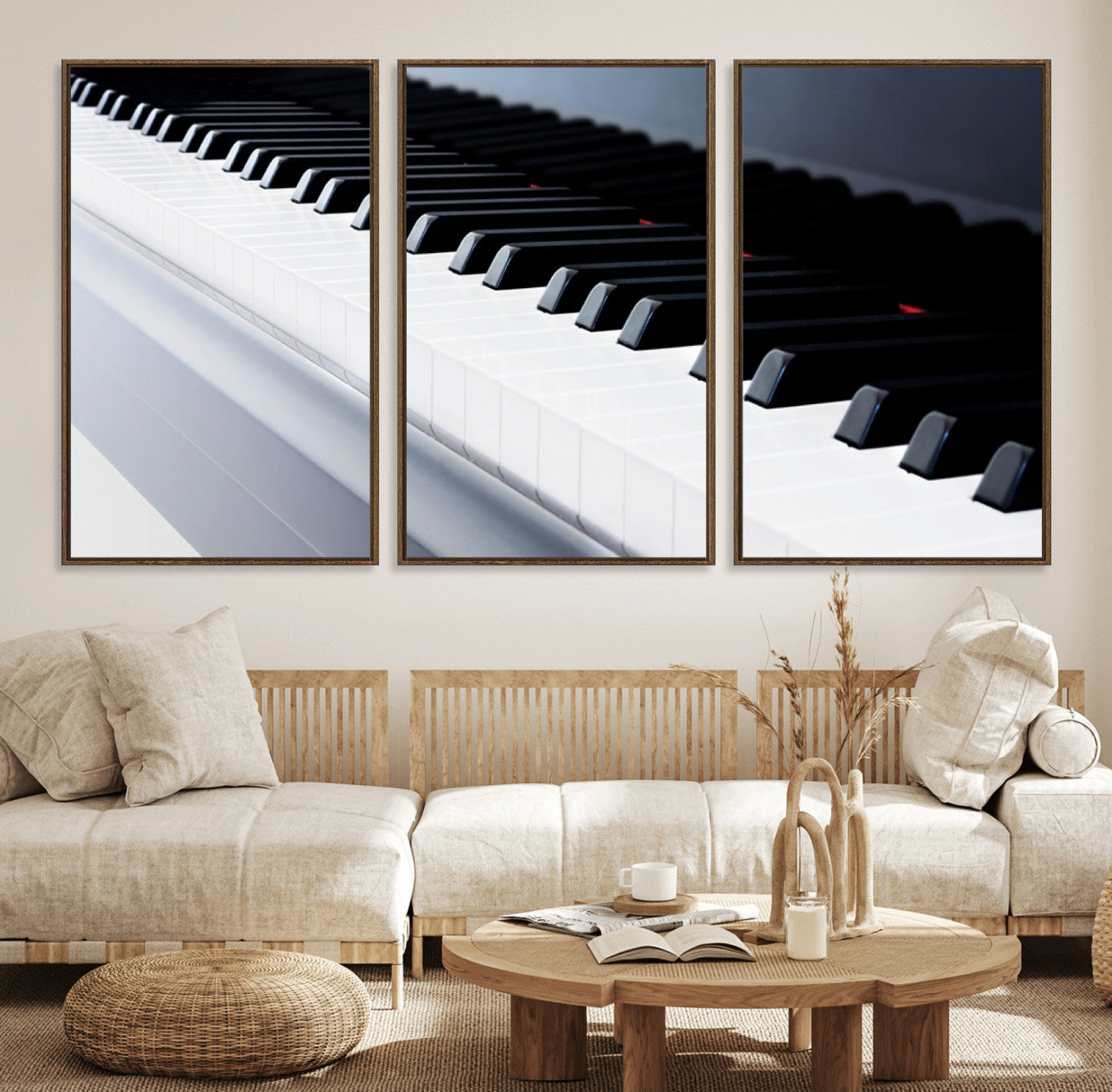 73351-MGV-FC-60X30-3P_Walnut-Piano Artwork Canvas Wall Art Print