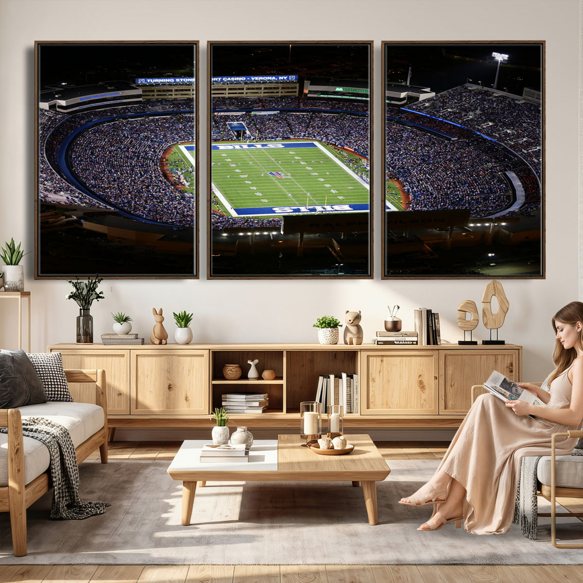 19030-MGV-CV-36X24 - Buffalo Bills NFL Football Team Print, Highmark Stadium