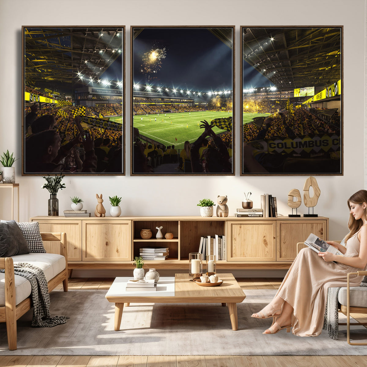 51122-MGV-CV-36X24 - Columbus Crew Soccer Team Print - Columbus Crew Stadium Wall Art Canvas Print