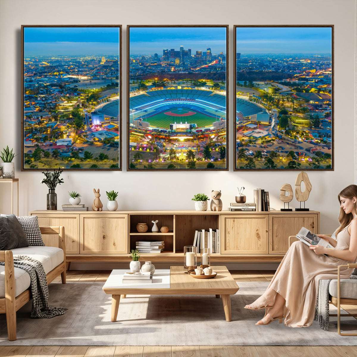 78144-MGV-CV-36X24 - Los Angeles Dodgers Wall Art Canvas, Dodger Stadium Wall Art