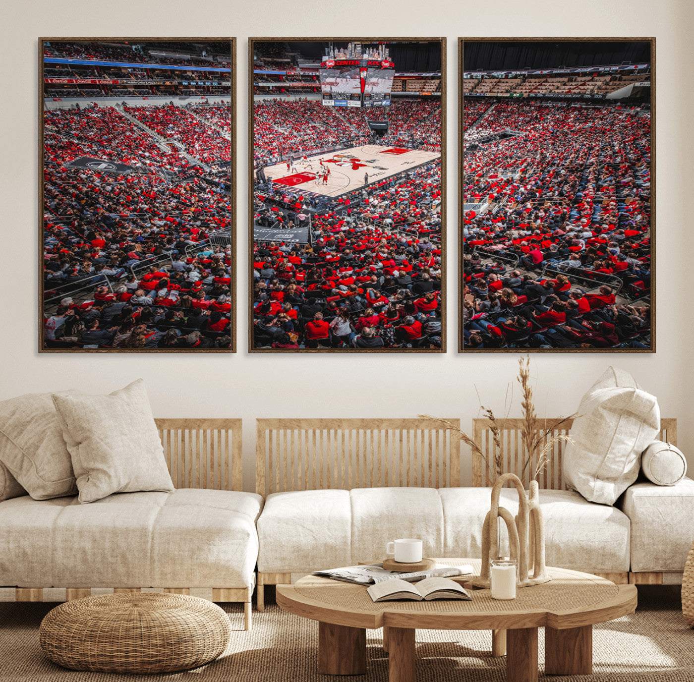 78136-MGV-FC-60X30-3P_Walnut-Louisville Cardinals Basketball Print Canvas - Louisville KFC Yum Center Arena Wall Art Canvas Print