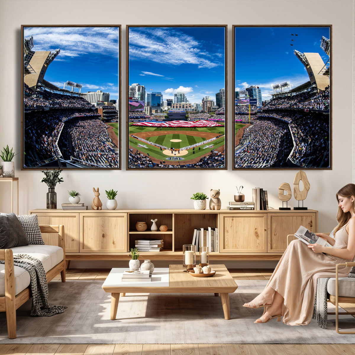 52297-MGV-CV-36X24 - San Diego Padres Baseball Team Print, Petco Park Stadium