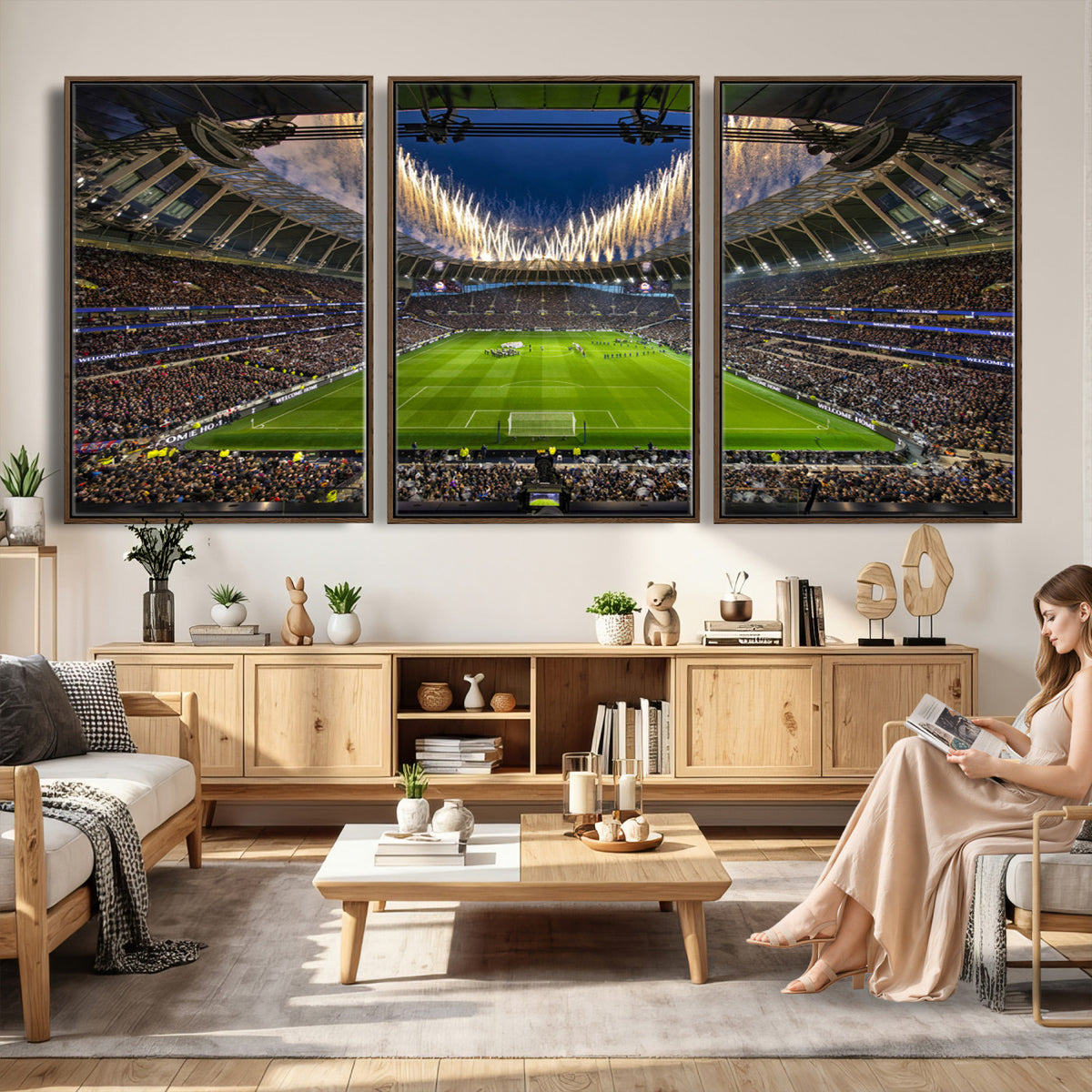 40157-MGV-CV-36X24 - Tottenham Hotspur Football Team Print, London Tottenham Hotspur Stadium Wall Art