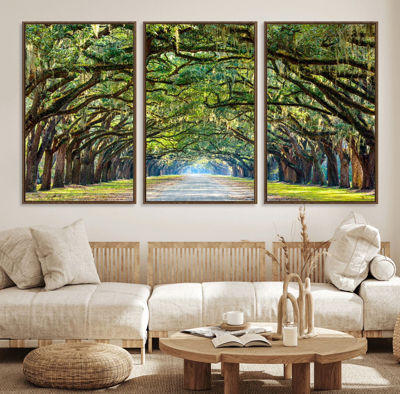 MGV-FC-60X30-3P - Wormsloe State Plantation Driveway Wall Art Canvas Print