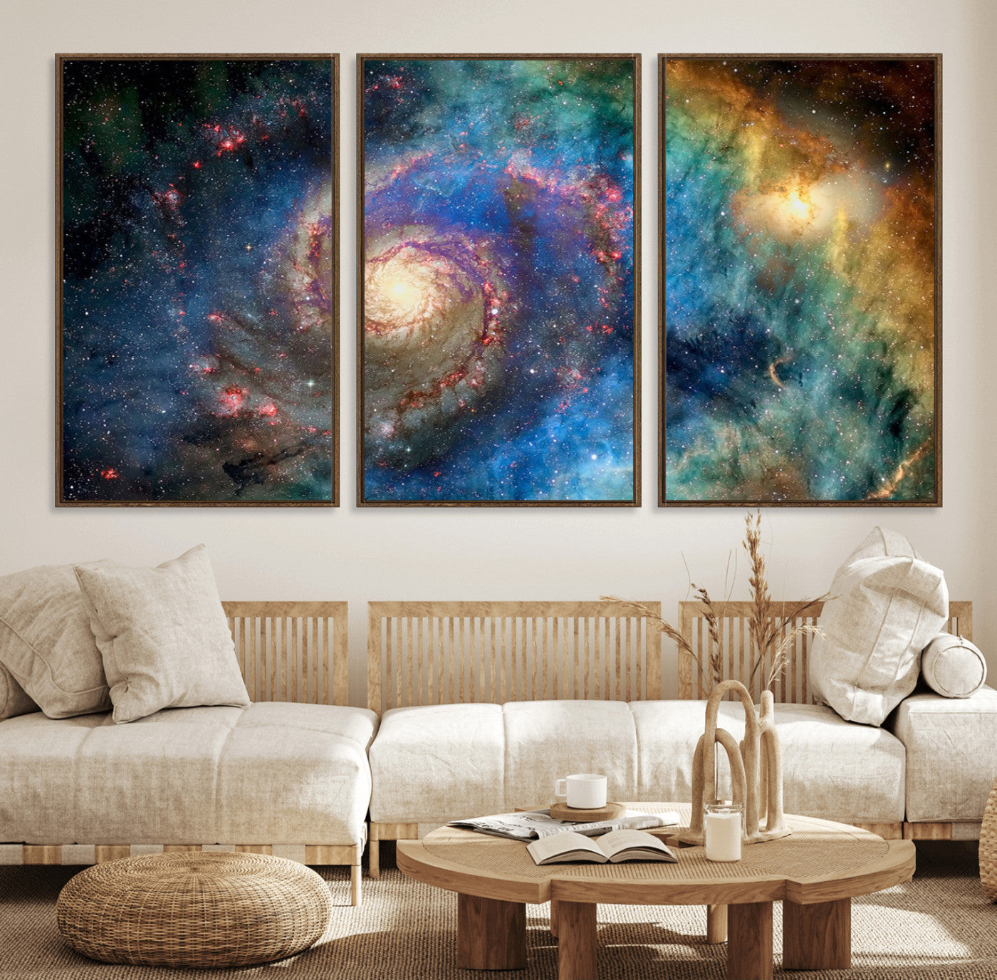 MGV-FC-60X30-3P - Spiral Galaxy Wall Art Canvas Print