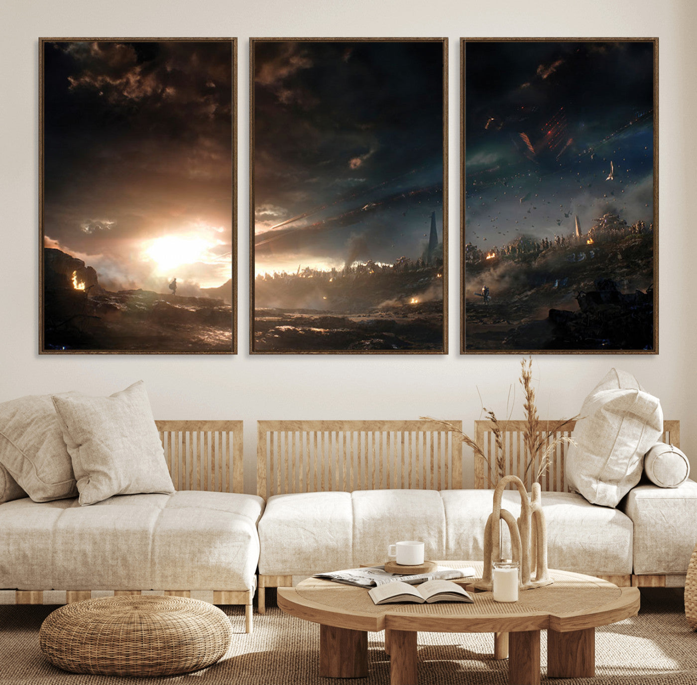 58617-MGV-FC-60X30-3P_Walnut-Avengers Planet Wall Art Canvas Print