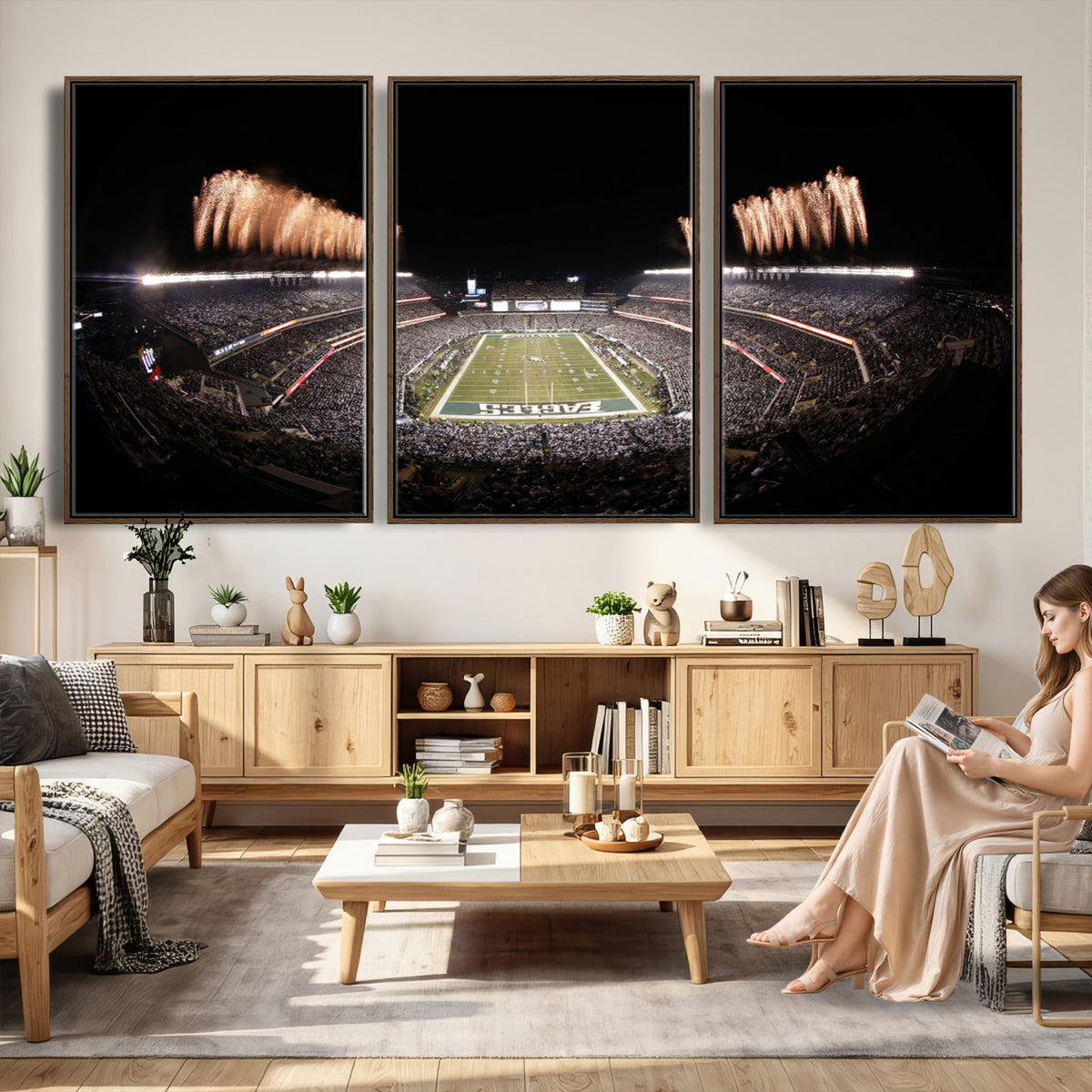 48893-MGV-CV-36X24 - Eagles Field Stadium Wall Art, Lincoln Financial Field