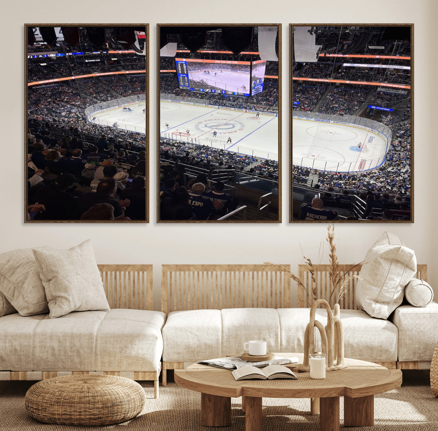 51641-MGV-CV-36X24-Amalie Arena Florida Wall Art Canvas Print - NHL Hockey Stadium Print