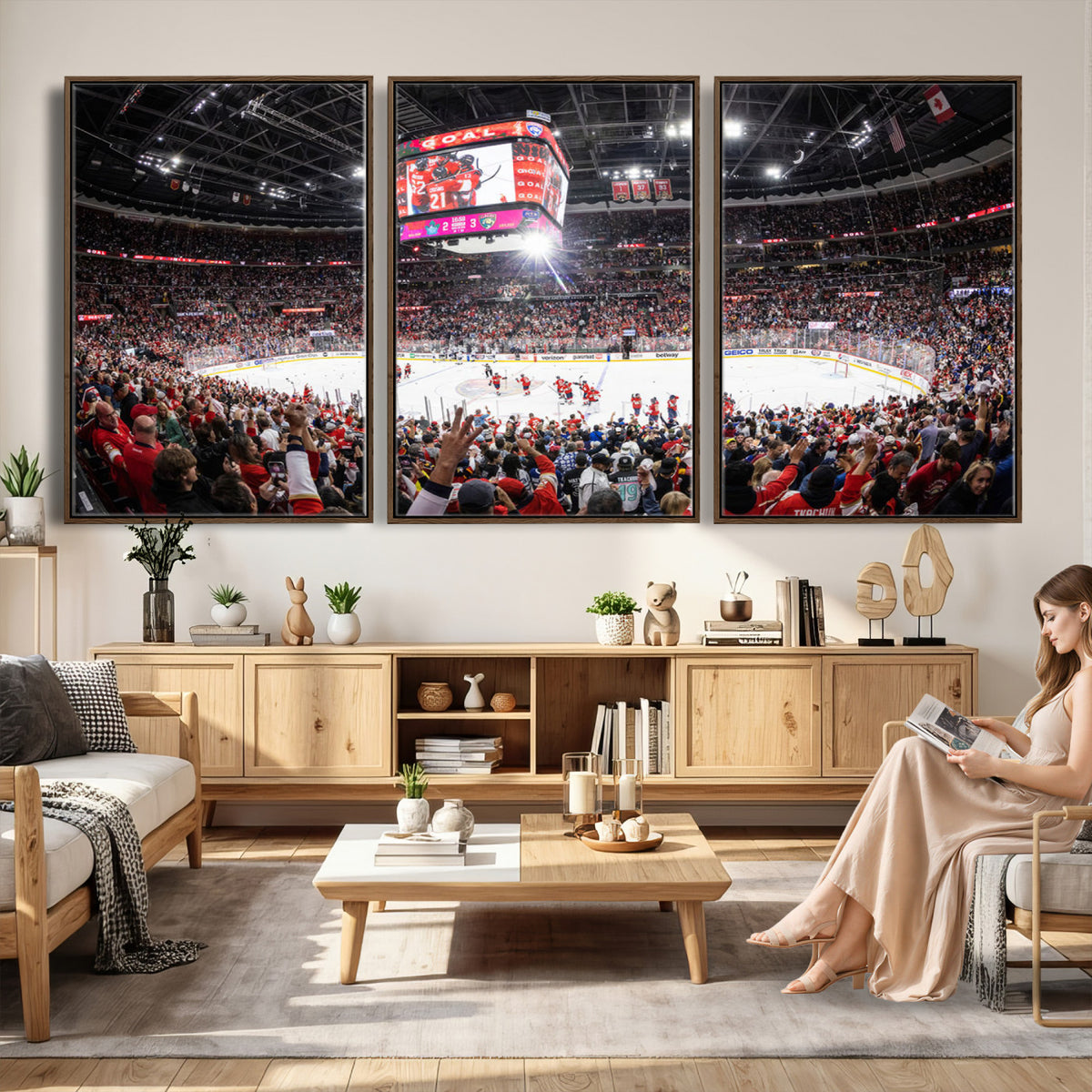 15750-MGV-CV-36X24 - Amerant Bank Arena Wall Art Canvas Print, Hockey Arena