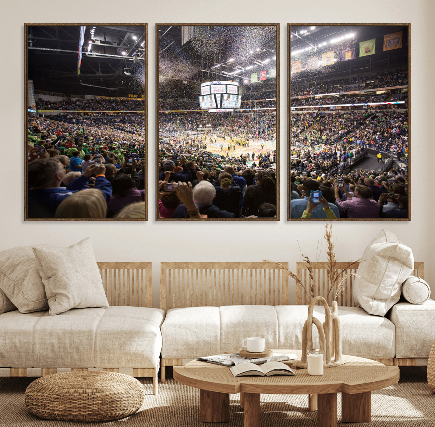 66251-MGV-FC-60X30-3P_Walnut-Bridgestone Arena Wall Art Canvas | Nashville Predators Hockey Team Print | Canvas Print | Ready to