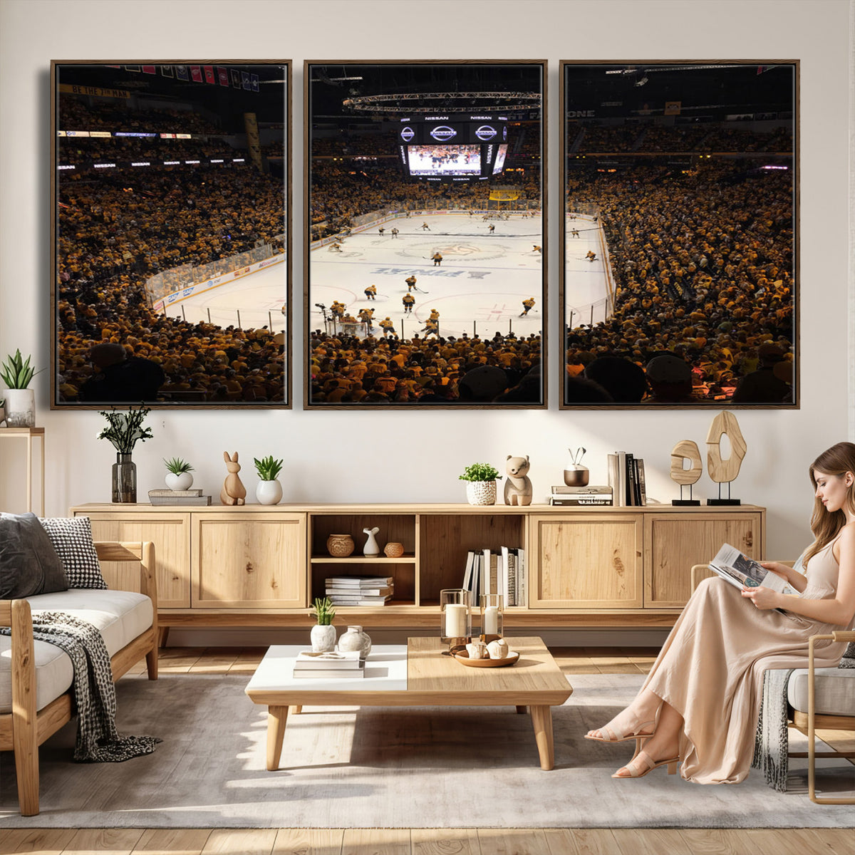 99407-MGV-CV-36X24 - Bridgestone Arena - Nashville Predators Hockey Team Print - Nashville Wall Art Canvas Print