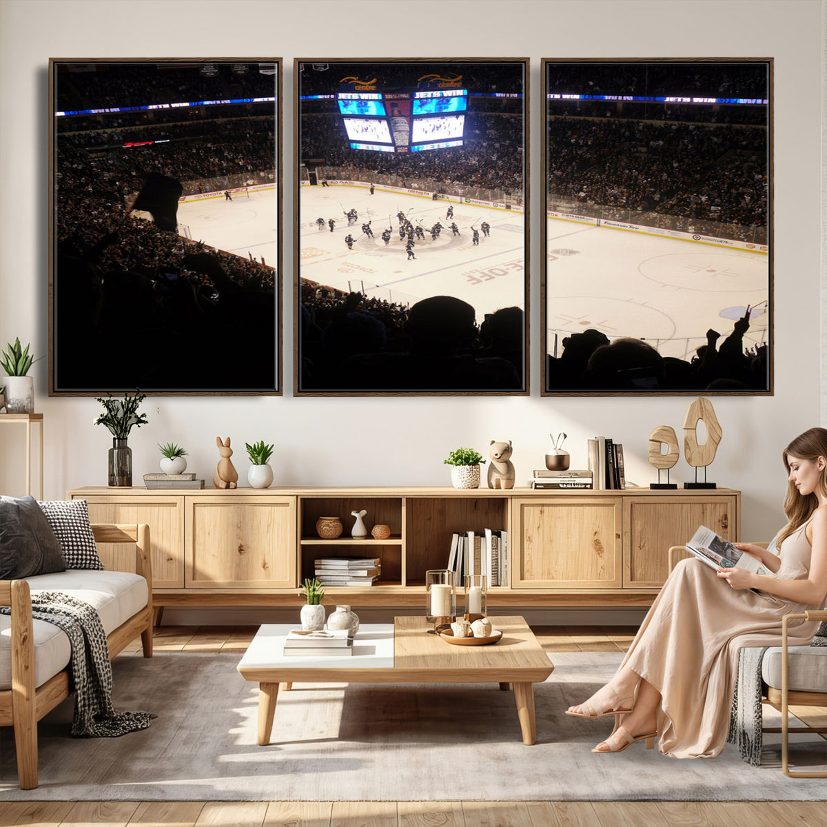 22497-MGV-CV-36X24 - Canada Life Centre Wall Art | Winnipeg Jets Hockey Team Print Canvas | Ready to Hang | Winnipeg Wall