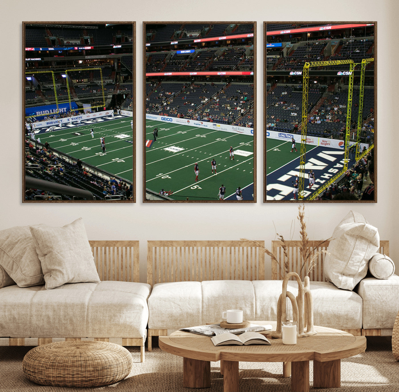MGV-FC-60X30-3P - Capital One Arena Wall Art | Washington Wizards & Capitals Print | Canvas Print | Ready to Hang |