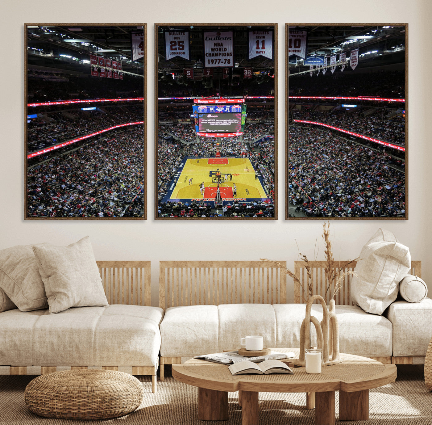 MGV-FC-60X30-3P - Capital One Arena Stadium Wall Art | Canvas Print | Ready to Hang | Washington D.C. Sports Decor