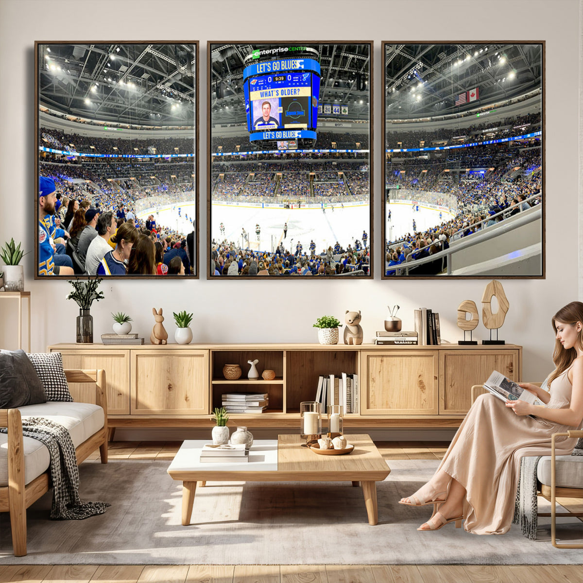 55708-MGV-CV-36X24 - Enterprise Center, Missouri St. Louis Blues Ice Hockey