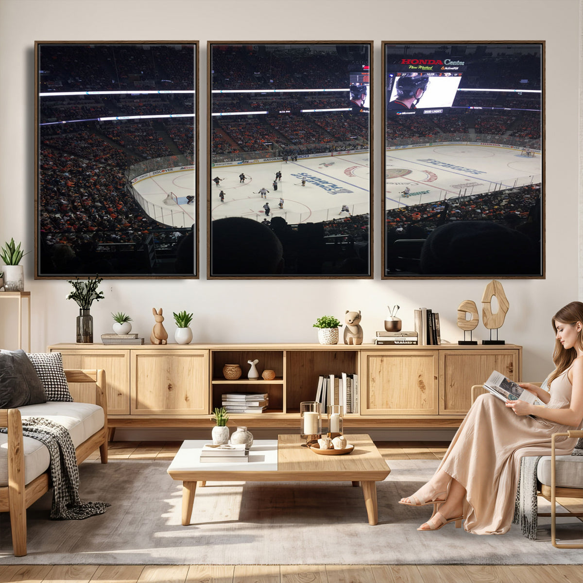 24634-MGV-CV-36X24 - Honda Center California Anaheim Ducks Hockey Stadium Wall Art