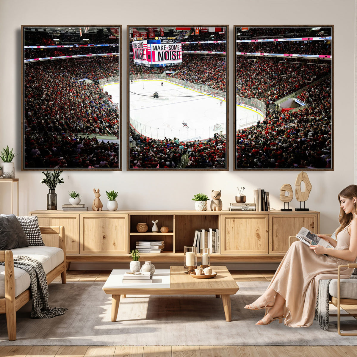 73950-MGV-CV-36X24 - PNC Arena Raleigh North Carolina Hurricanes Hockey Stadium